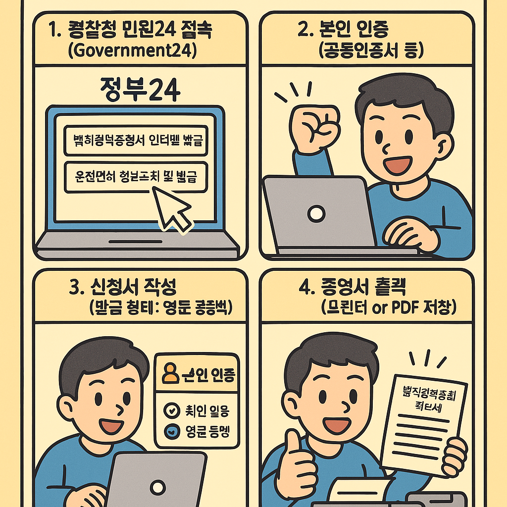 범죄경력증명서 인터넷 발급 방법