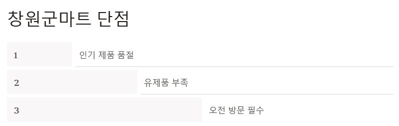 창원군마트 영업시간