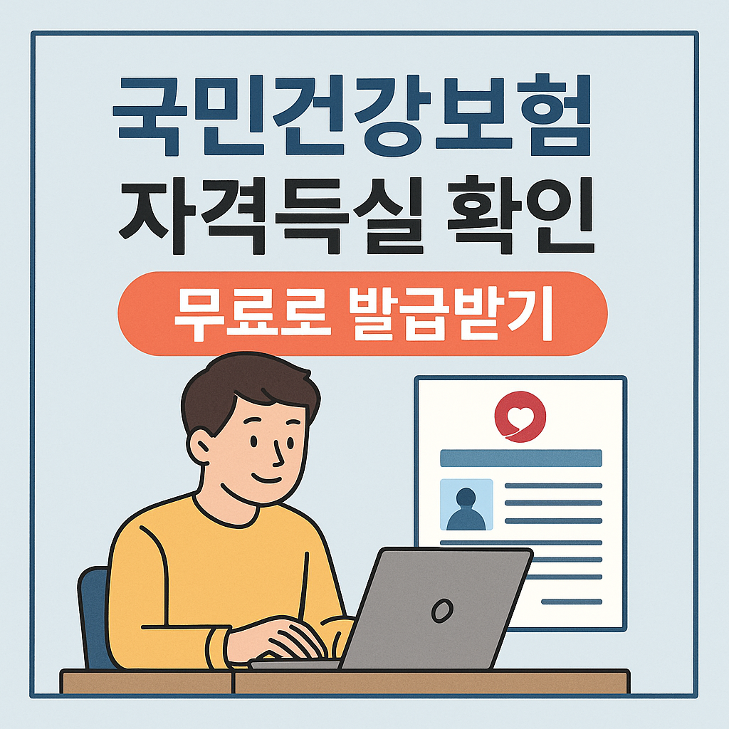 국민건강보험 자격득실 확인, 무료로 발급받기