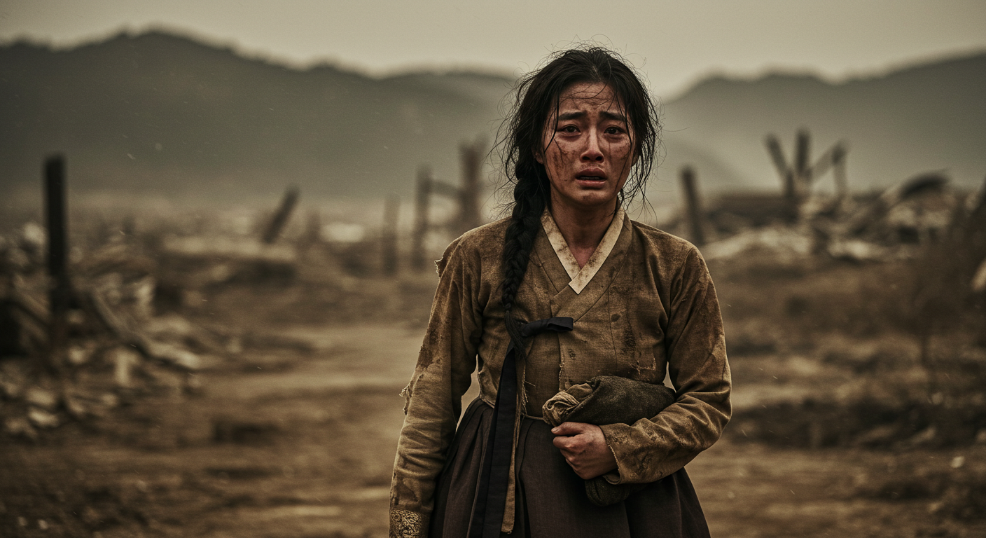 전쟁당시 고통받던 한국여인