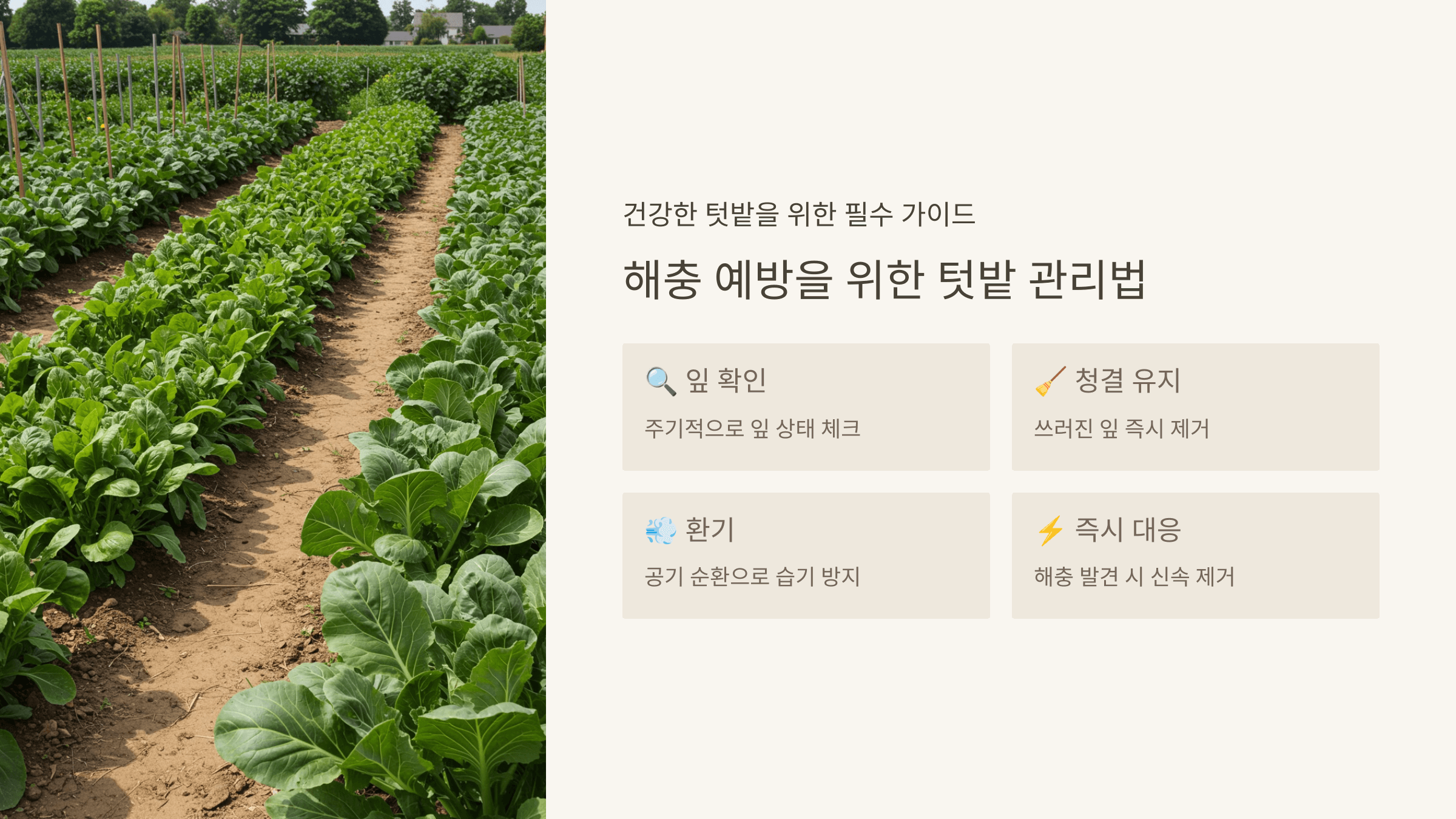 해충 예방을 위한 텃밭 관리법