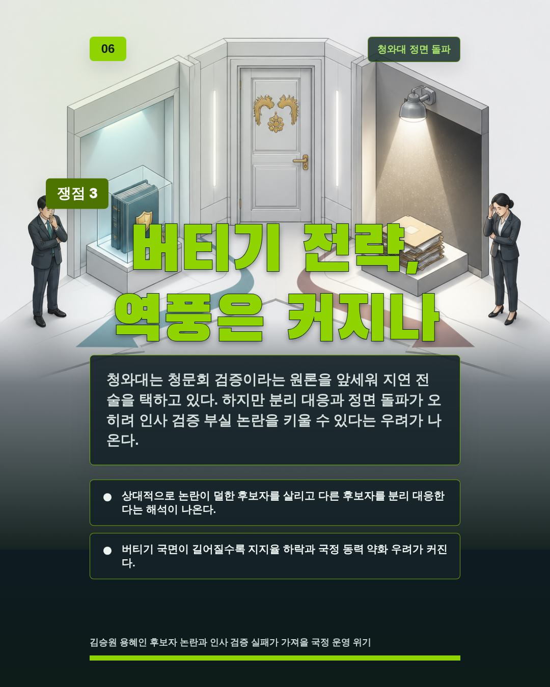 버티기 전략, 역풍은 커지나