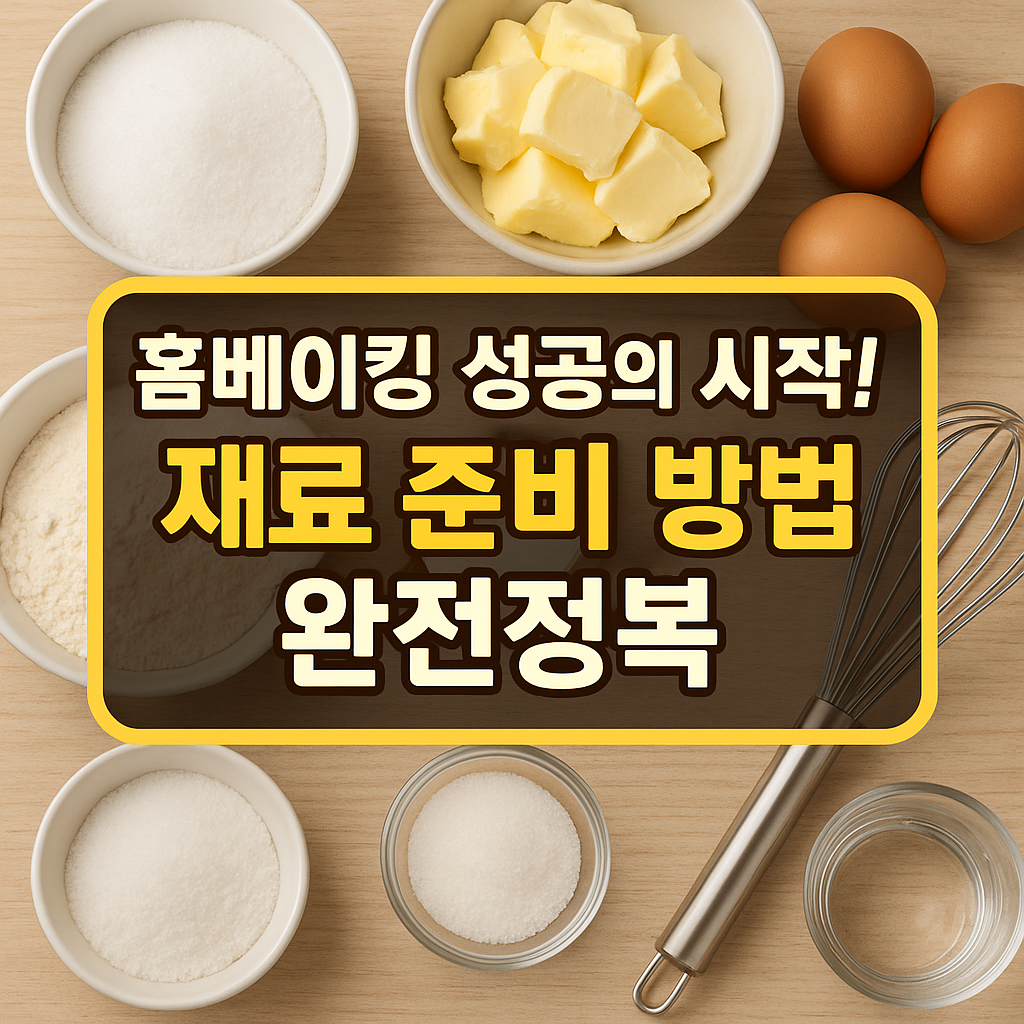 홈베이킹 성공의 시작! 재료 준비 방법 완전정복