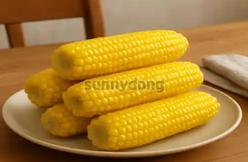 글의 이해를 높이기 위한 찐 옥수수 이미지