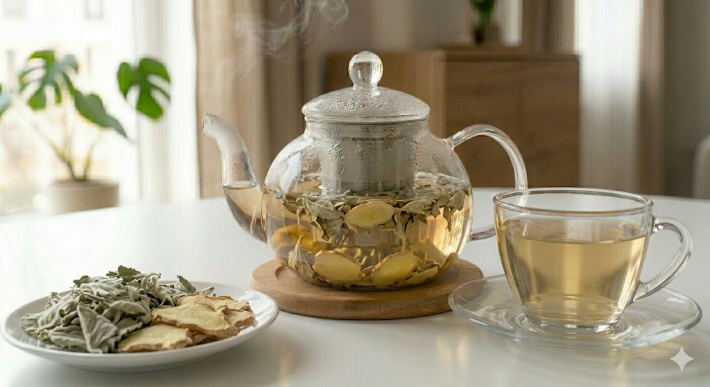 항염 효과의 생강과 점막 보호 마시멜로 뿌리가 위벽을 코팅하여 역류성 식도염과 위염 속쓰림을 빠르게 진정시키는 위장 점막 보호