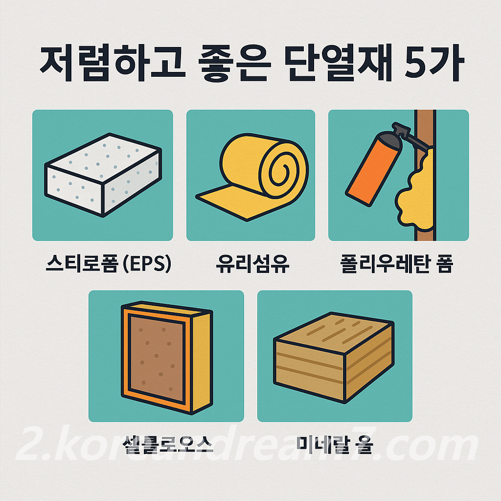 저렴하면서도 성능이 좋은 단열재 5가지
