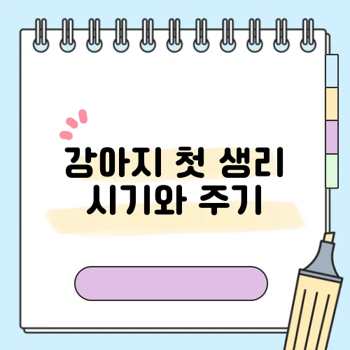 강아지 첫 생리 시기와 주기, 증상 및 관리 방법을 알아보세요