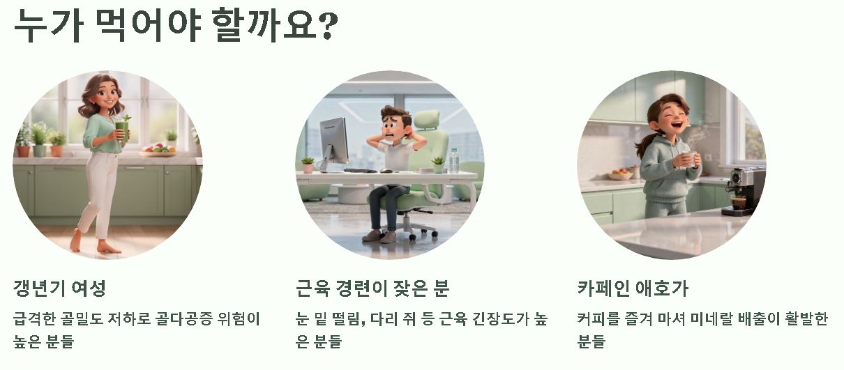 칼슘 마그네슘 영양제 핵심정리