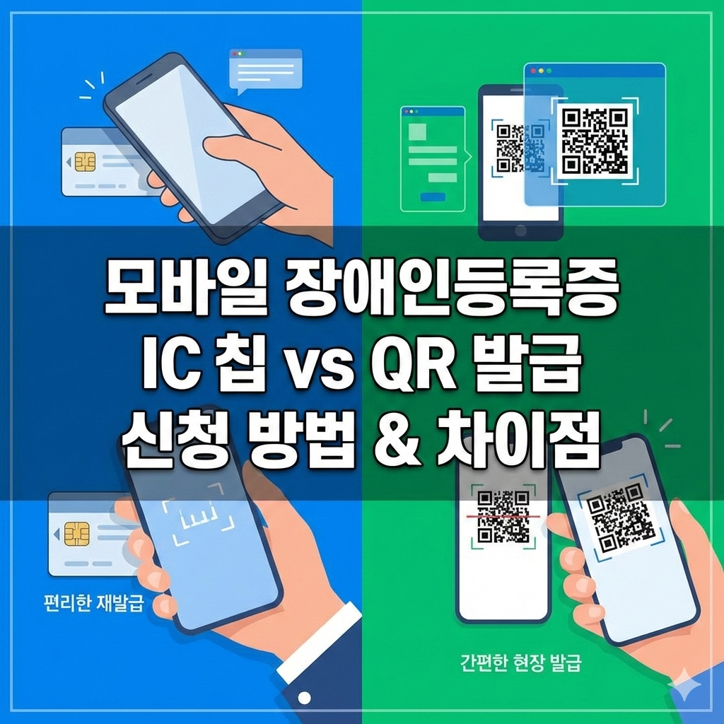 모바일 장애인등록증 신청 방법 IC 칩 발급과 QR 차이점 총정리
