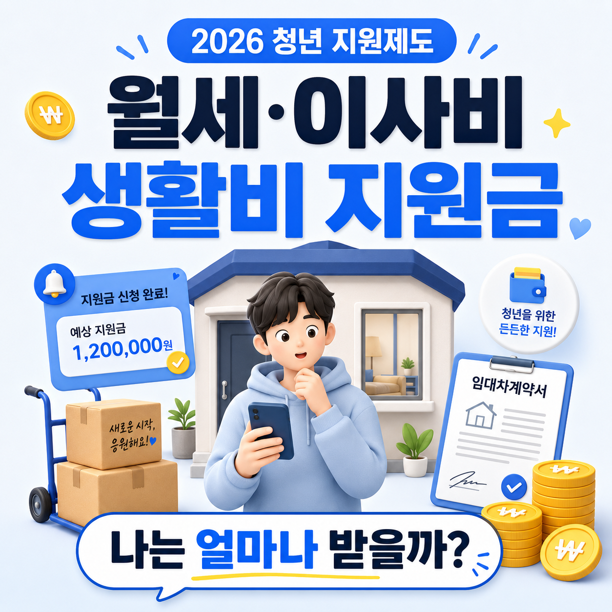 2026년 청년 월세 이사비 생활비 지원제도 총정리