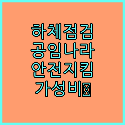 공임나라 하체 점검: 합리적인 가격으