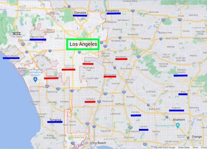 LA 지도