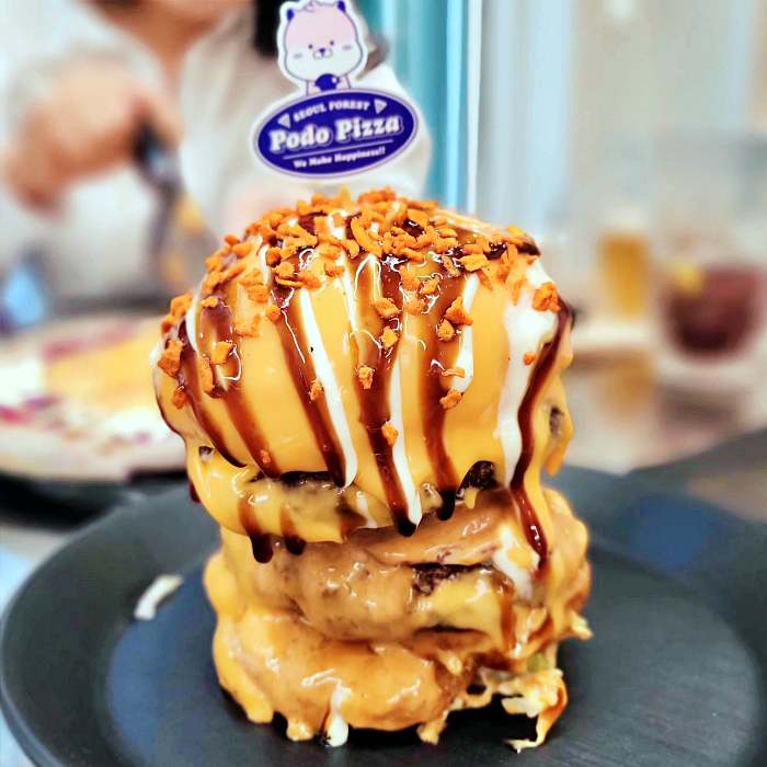 성수, 서울숲, 뚝섬 맛집 수제버거, 폭포 치즈 토핑, 탑 뉴욕 치즈 타워 피자