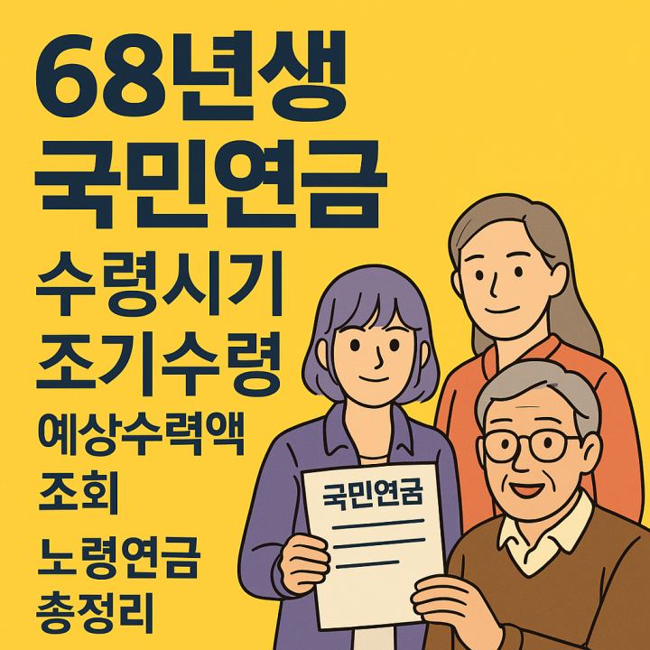 1968년생 국민연금 수령시기