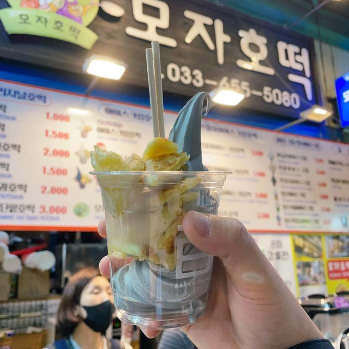 강릉 중앙시장 식당 모자 호떡 아이스크림과 함께 즐기는 호떡 디저트 전국 노래 여행 맛집 추천