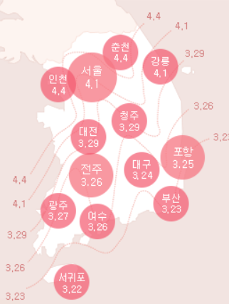 벚꽃 개화시기 (출처:네이버)