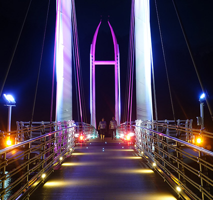 가우도 출렁다리 야경