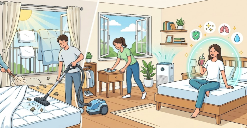 집먼지 진드기 제거 (매트리스 관리, 면역력, 환경 관리)