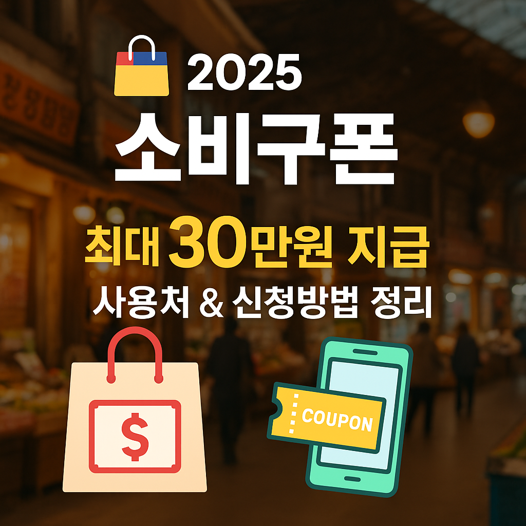2025 소비쿠폰 지급 시작! 사용처부터 신청 방법까지 총정리