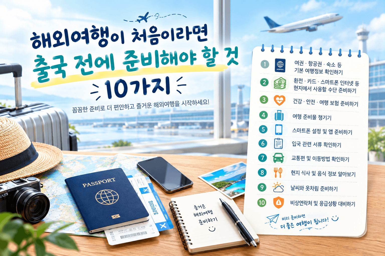 해외여행이 처음이라면 출국 전에 준비 10가지