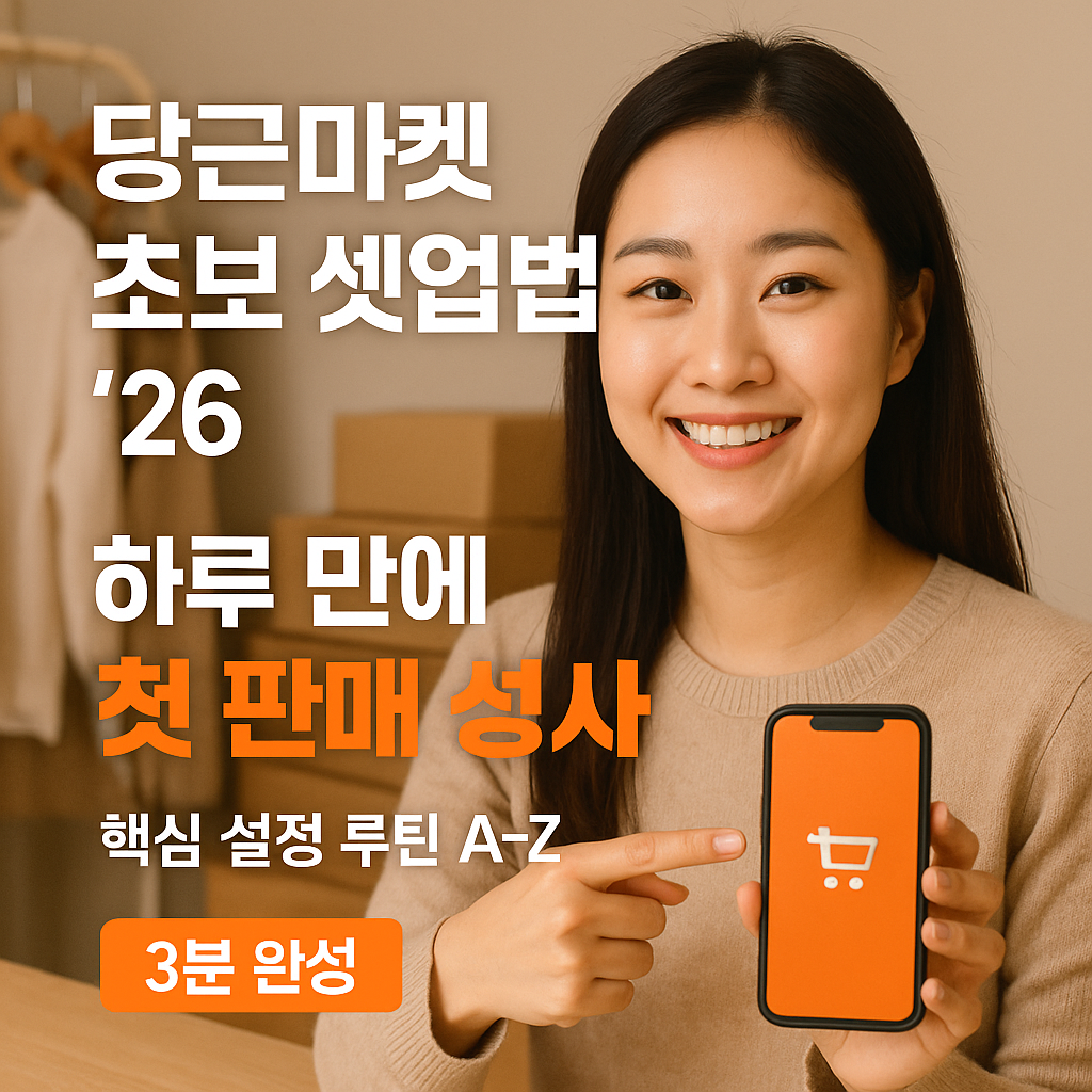 당근마켓 초보 셋업법 ’26 | 하루 만에 첫 판매 성사시키는 설정 루틴
