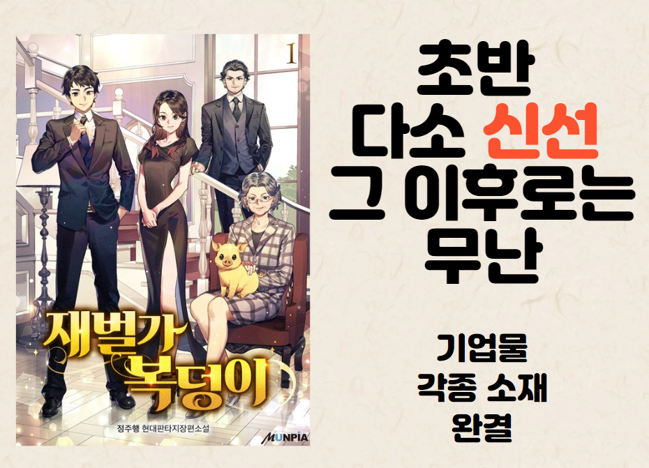 재벌가 복덩이 표지 및 간단 리뷰