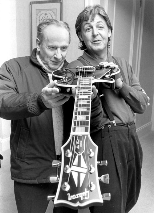 Les Paul and Paul with Paul's Les Paul