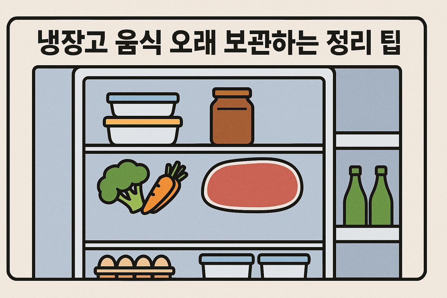냉장고 음식 오래 보관하는 정리 팁