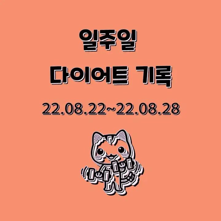 [직장인 다이어트] 일주일 다이어트 기록_22.08.22~22.08.28