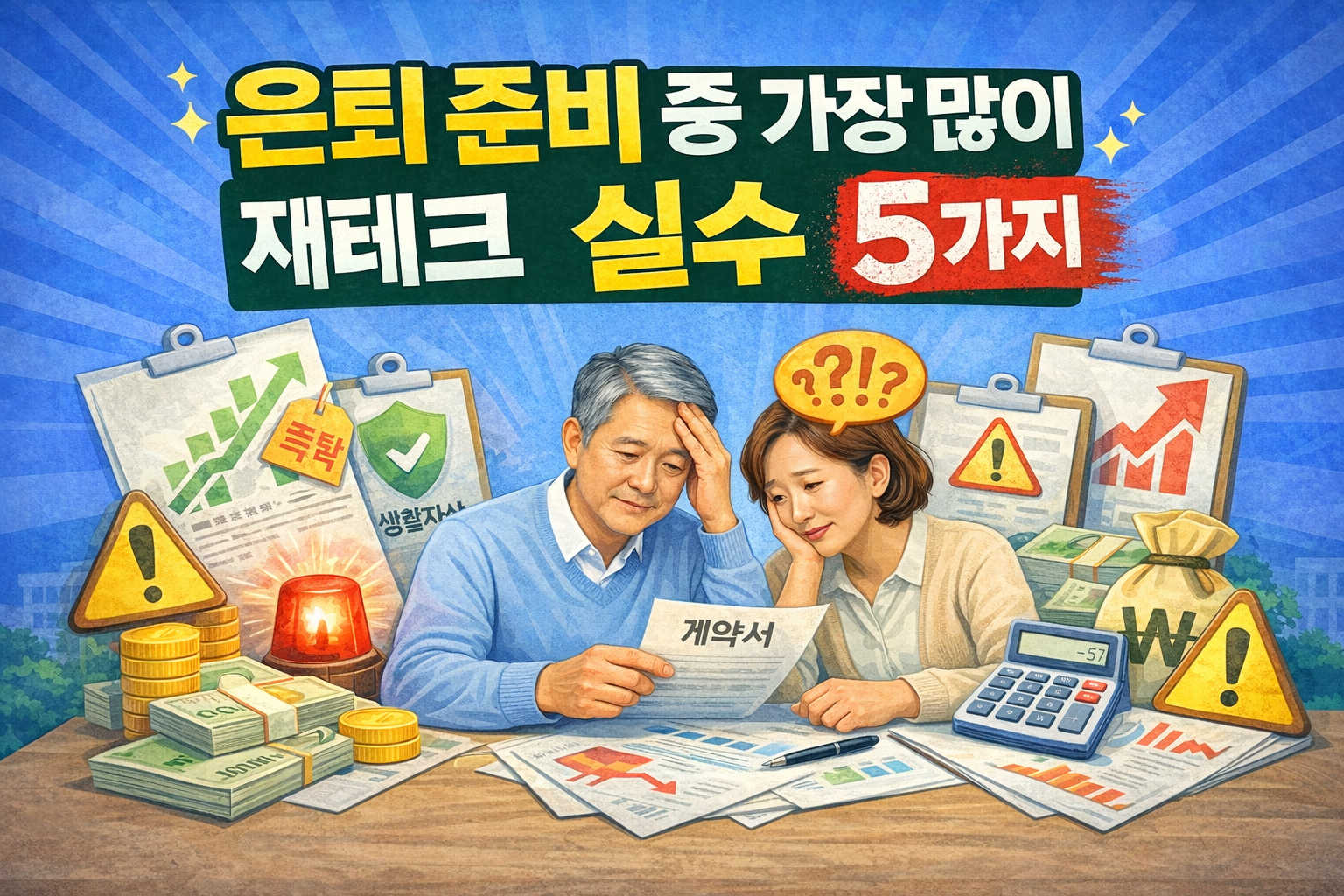 은퇴 준비 중 가장 많이 하는 재테크 실수 5가지