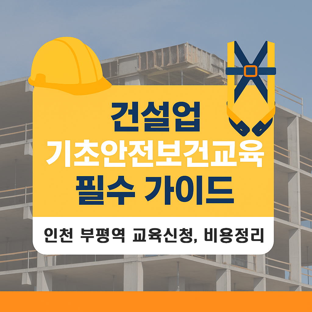건설업 기초안전보건교육 장소 김포, 시흥 지역 이수하는 방법