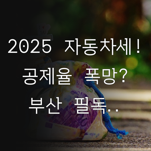 2025년 달라진 자동차세 연납 공제..