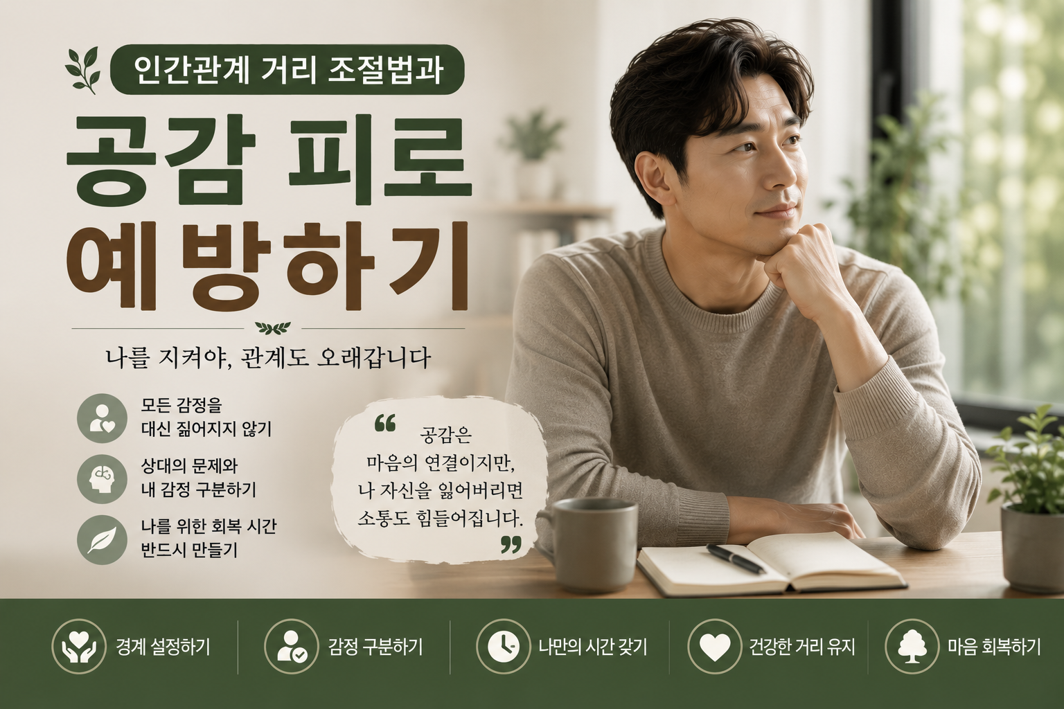 인간관계 거리 조절법과 공감 피로 예방하기
