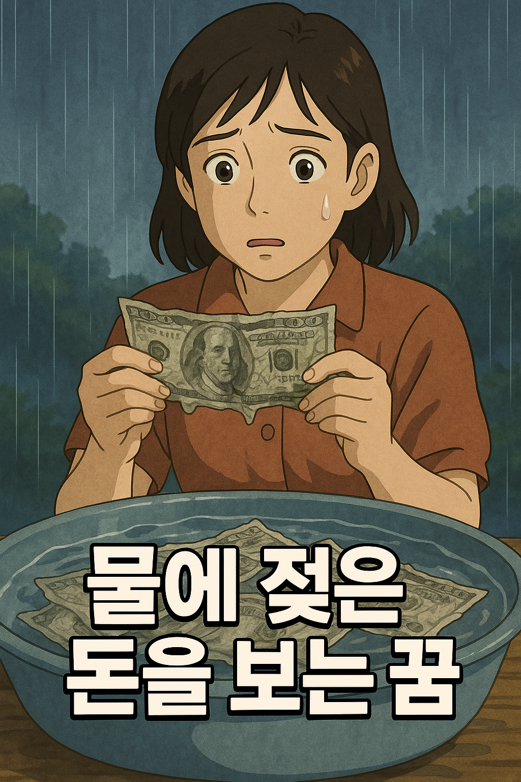 물에 젖은 돈을 보는 꿈