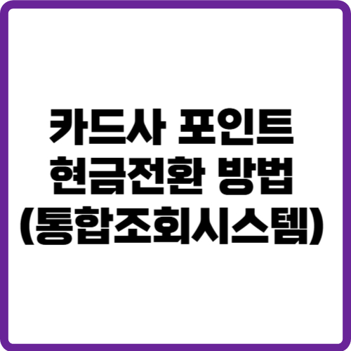 포인트 통합조회 시스템