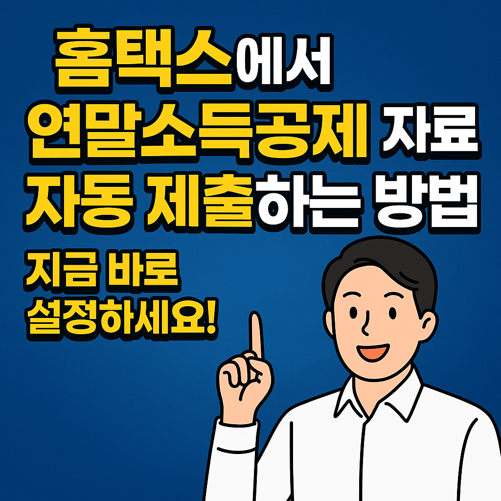 홈택스에서 연말소득공제 자료 자동 제출