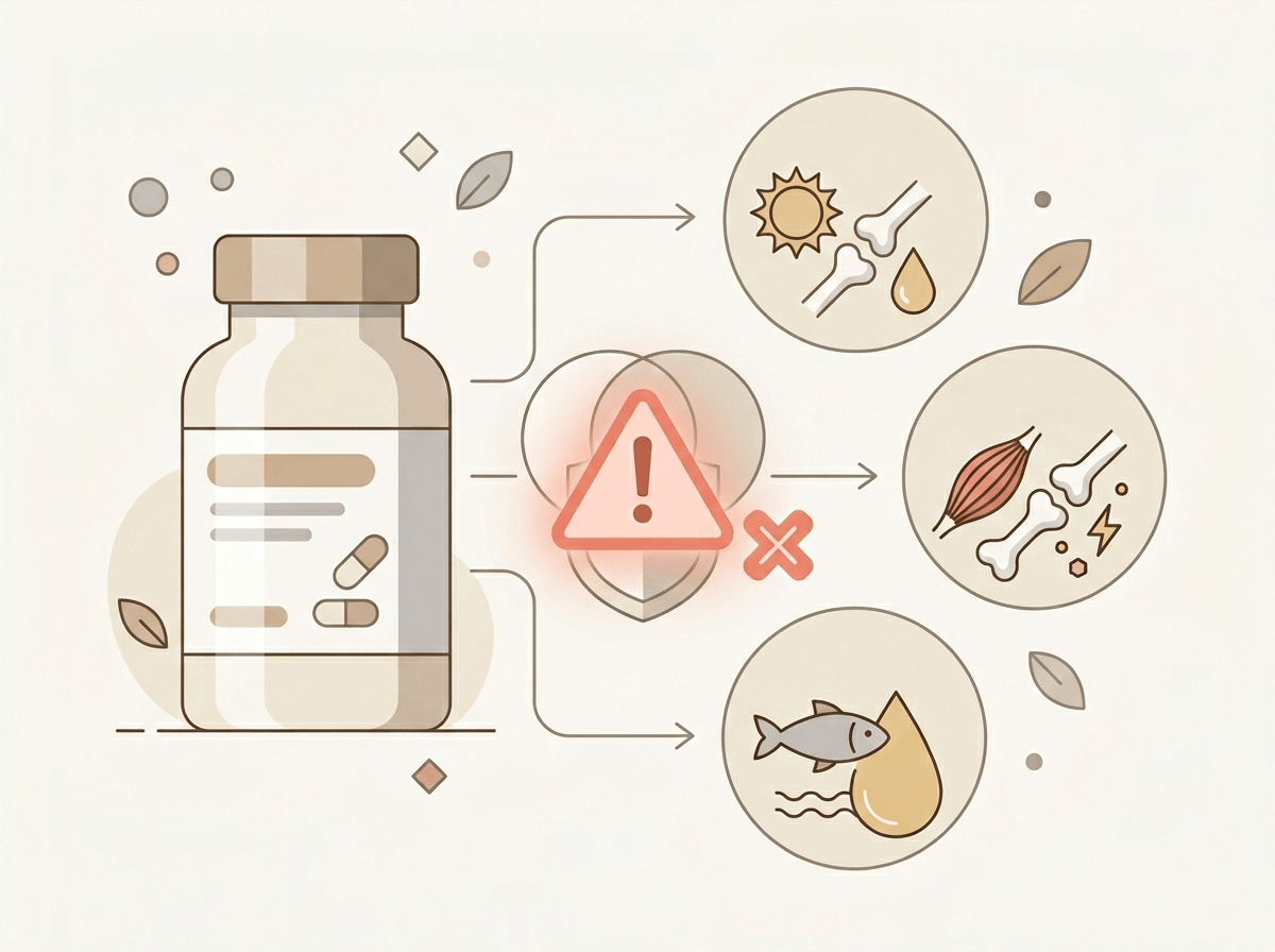 다른 영양제와 멀티비타민 중복 성분 체크 이미지