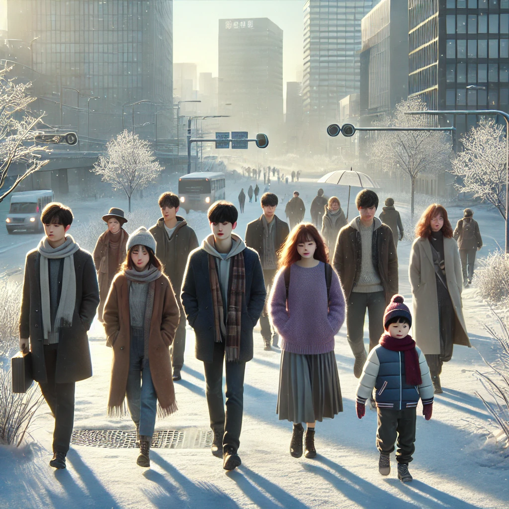 챗GPT 이미지 생성 프롬프트 무료 제공, 겨울 한파 표현하기