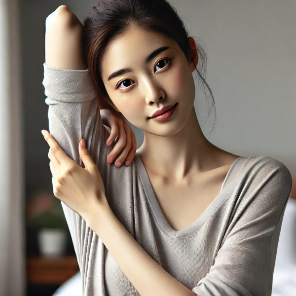 부신피로로 가벼운 피로감을 느끼는 동양인 여성