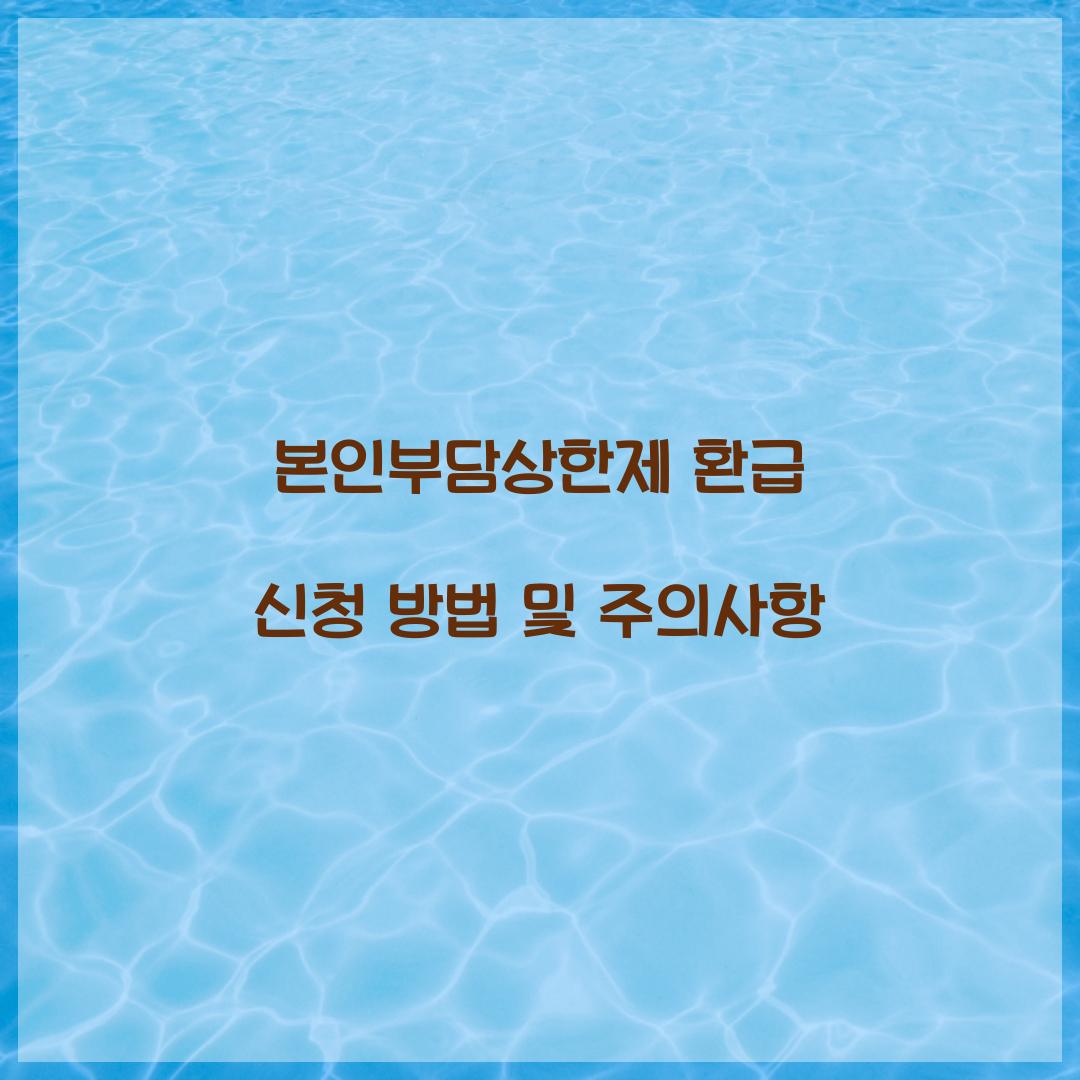 본인부담상한제 환급 신청