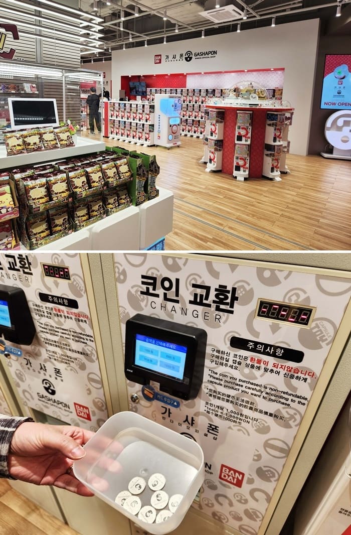 수원스타필드-펀스퀘어-안쪽에-이어져-있는-가챠샵-가샤폰-사진