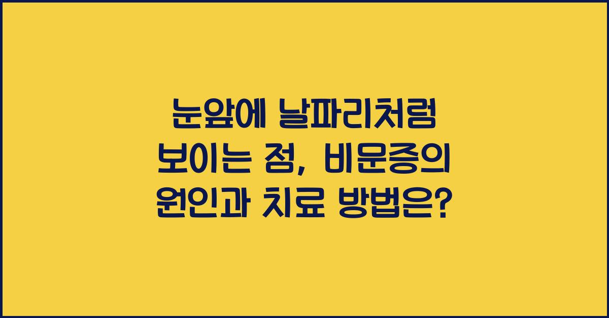눈앞에 날파리