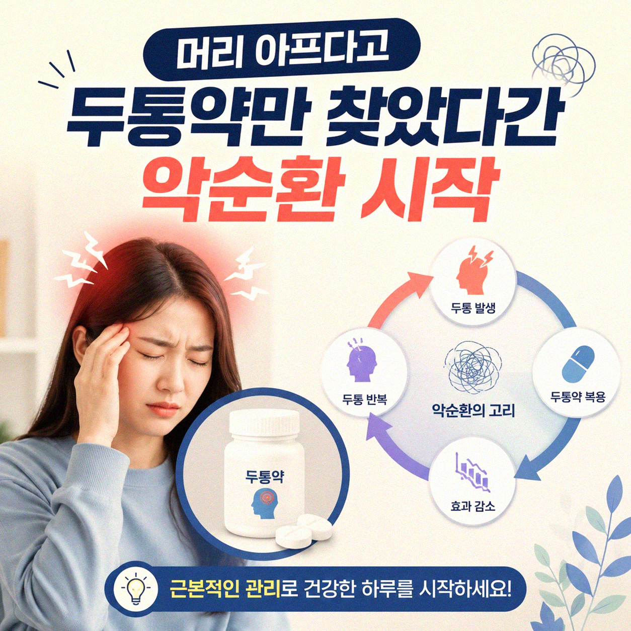 두통약 자주 먹었더니 오히려 더 아픈 이유가 뭘까