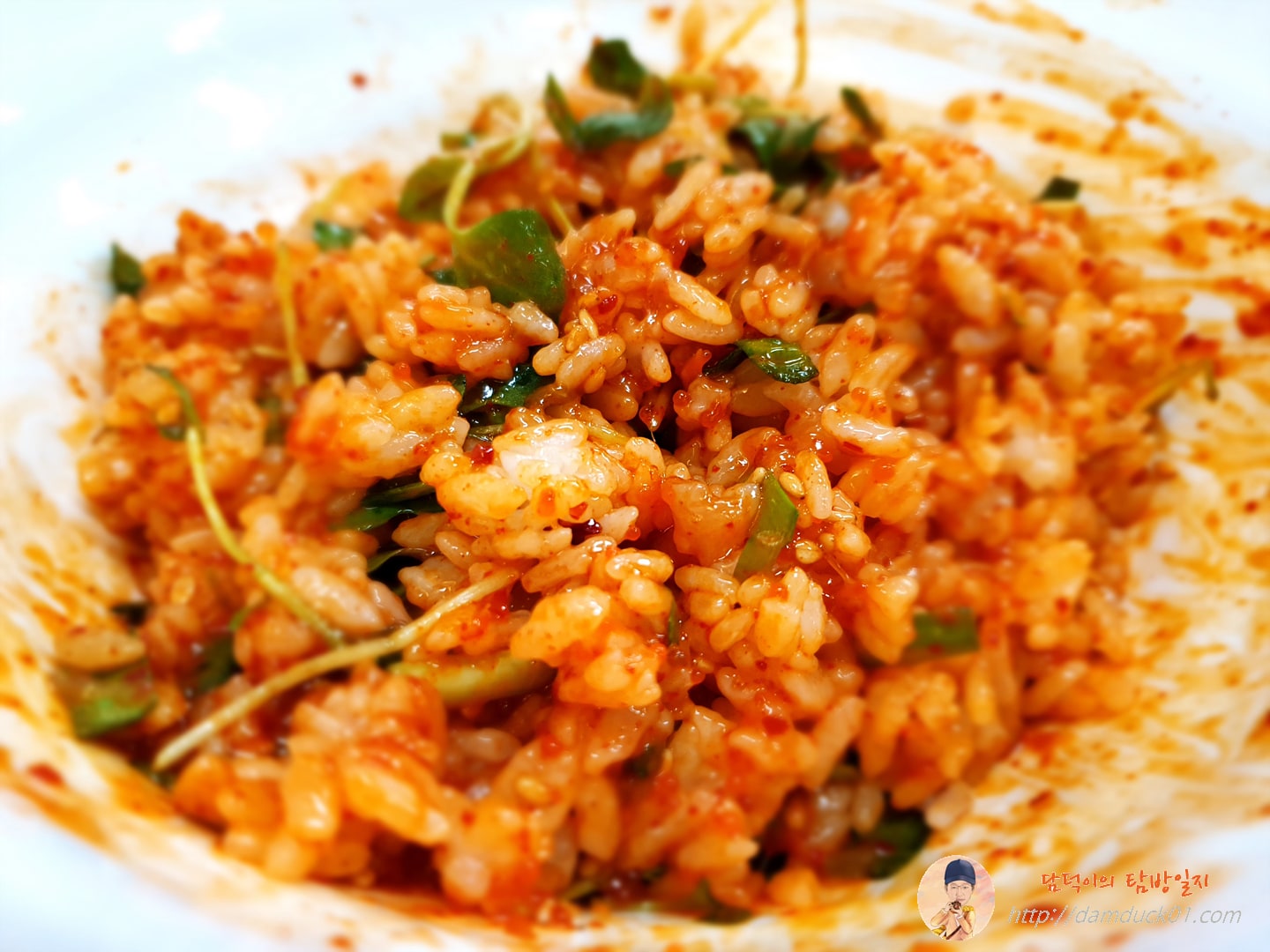 양념 게살 비빔밥 비빈 후