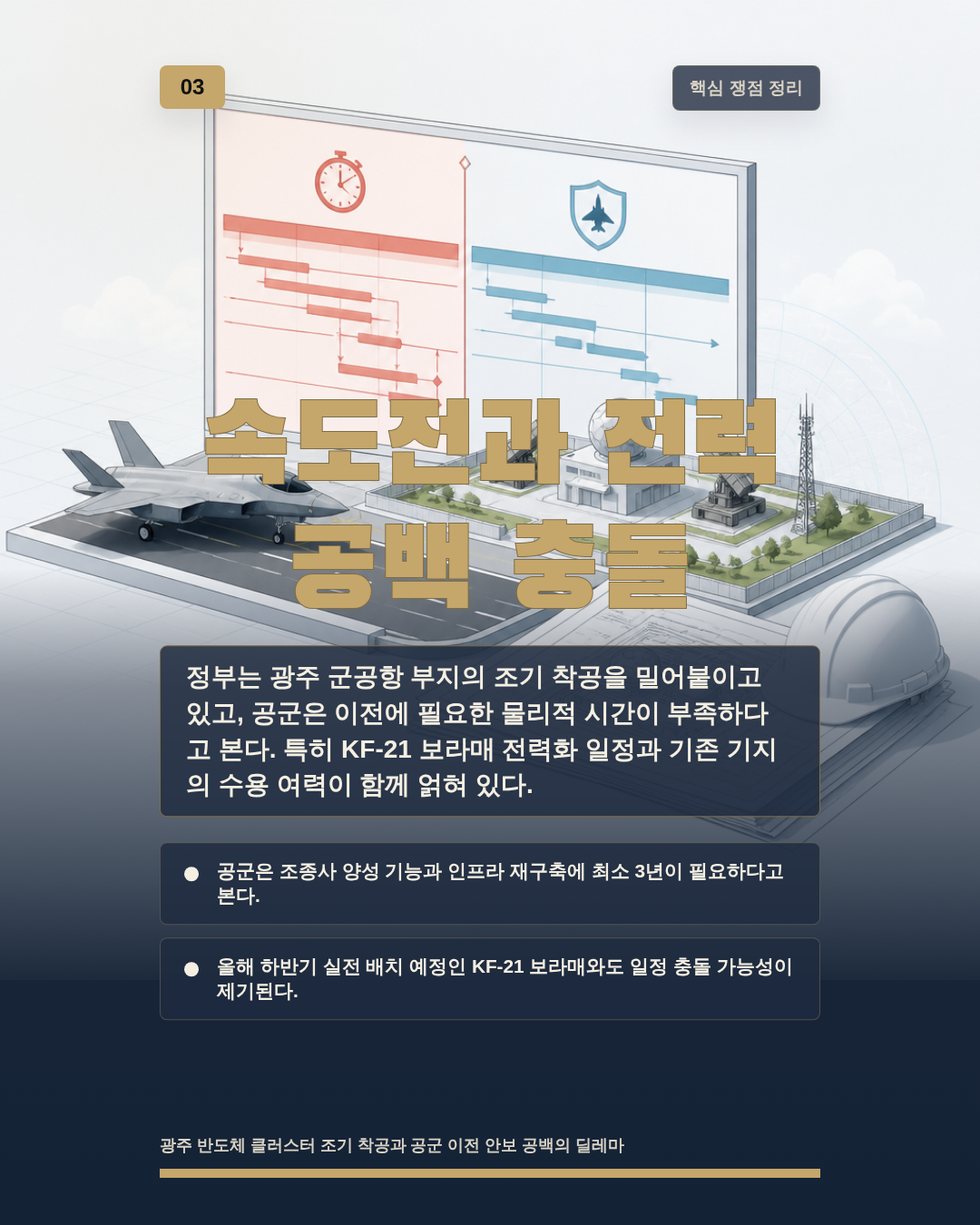 속도전과 전력 공백 충돌