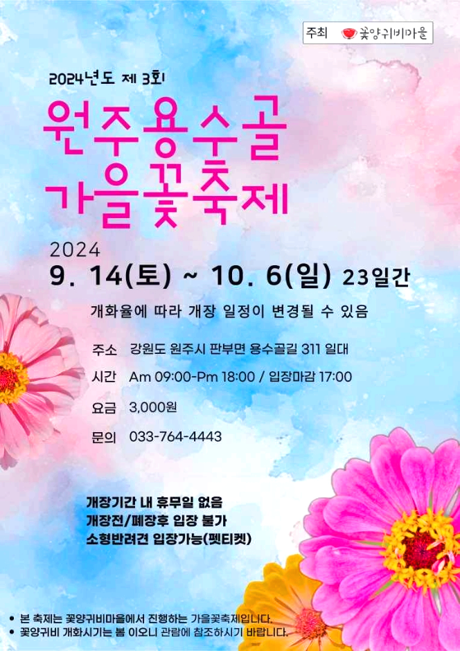 원주 용수골가을꽃축제