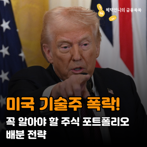 미국 기술주 폭락! 꼭 알아야 할 주식 포트폴리오 배분 전략