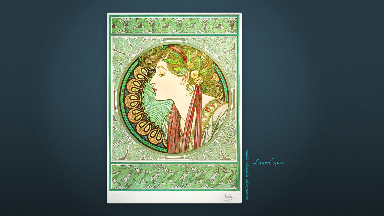 07 로렐 C - Laurel, 1901 알폰스무하배경화면