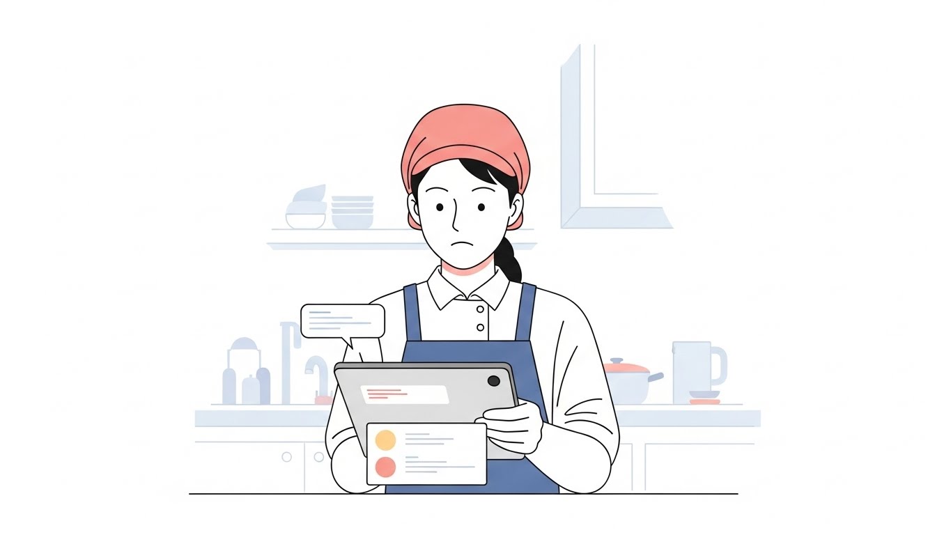 시간표를 확인하는 모습으로, 집에서하는부업은 시간 관리가 핵심입니다.