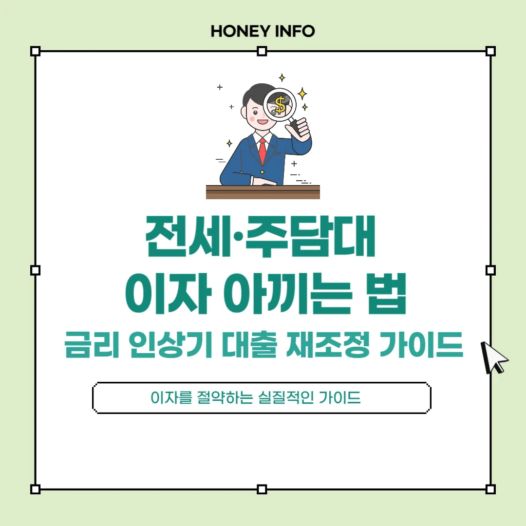 금리 인상기 대출 재조정 가이드, 전세·주담대 이자 아끼는 법